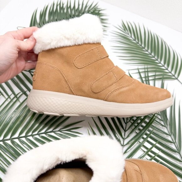 Skechers Suede Boots Women's Chestnut On-the-GO City 2 Winter Fling Size 7 - Picture 9 of 11